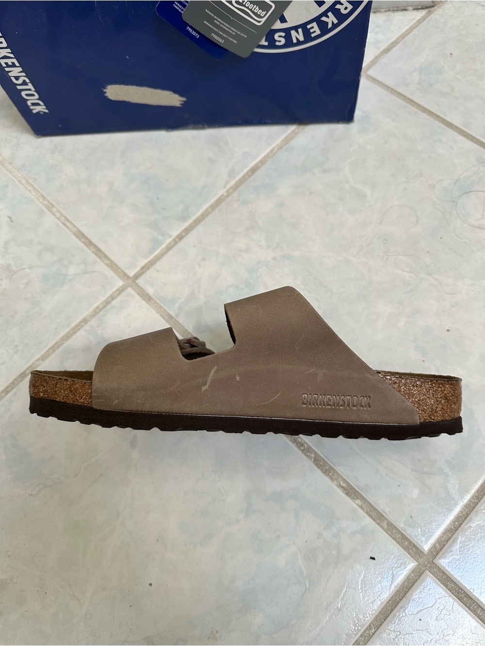 NWT Birkenstock Arizona Soft Footbed Tobacco Brown Oiled Leather Size 39 - Picture 6 of 16